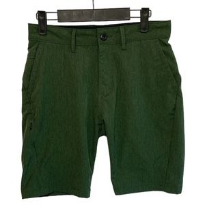 Kenneth Cole Men's Dark Green Stretch Activewear/Golf Shorts 28